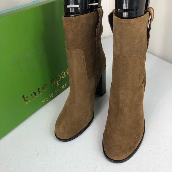 kate spade Shoes - Kate Spade tan suede ankle boots size 10 (BI)